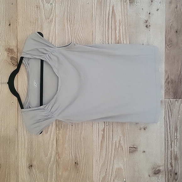 Loft Brown Cap Sleeve Tee with Pinched Details Size XSmall - Picture 1 of 5